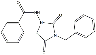 N-(3-Benzyl-2,4-dioxoimidazolidin-1-yl)benzamide 结构式