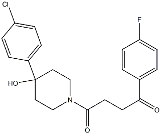 4-(p-Chlorophenyl)-1-[3-(p-fluorobenzoyl)propionyl]piperidin-4-ol 结构式