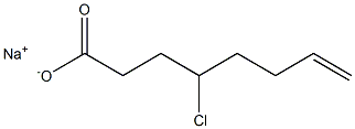 4-Chloro-7-octenoic acid sodium salt 结构式