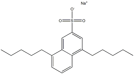 4,8-Dipentyl-2-naphthalenesulfonic acid sodium salt 结构式