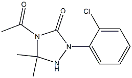 1-(2-Chlorophenyl)-3,3-dimethyl-4-acetyl-1,2,4-triazolidin-5-one 结构式