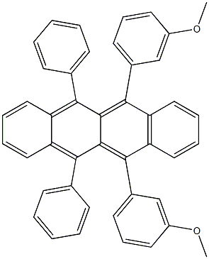 5,12-Bis(3-methoxyphenyl)-6,11-diphenylnaphthacene 结构式