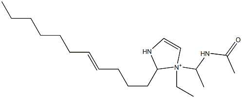 1-[1-(Acetylamino)ethyl]-1-ethyl-2-(4-undecenyl)-4-imidazoline-1-ium 结构式
