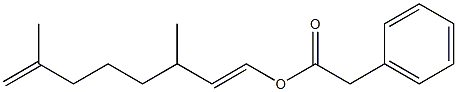 Phenylacetic acid 3,7-dimethyl-1,7-octadienyl ester 结构式