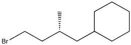 (-)-[(R)-4-Bromo-2-methylbutyl]cyclohexane 结构式