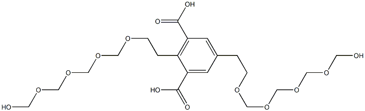 2,5-Bis(10-hydroxy-3,5,7,9-tetraoxadecan-1-yl)isophthalic acid 结构式