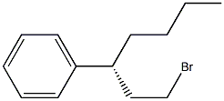 [R,(-)]-1-Bromo-3-phenylheptane 结构式