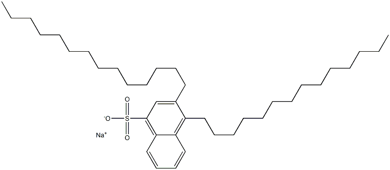3,4-Ditetradecyl-1-naphthalenesulfonic acid sodium salt 结构式