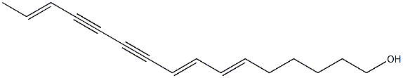 (6E,8E,14E)-6,8,14-Hexadecatriene-10,12-diyn-1-ol 结构式