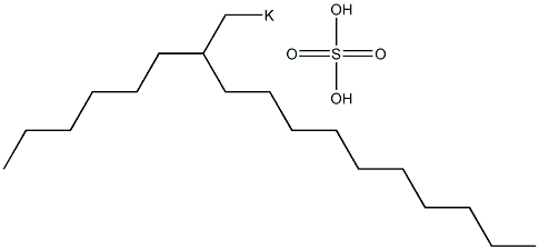 Sulfuric acid 2-hexyldodecyl=potassium salt 结构式