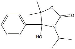 3-Isopropyl-5,5-dimethyl-4-hydroxy-4-phenyloxazolidin-2-one 结构式