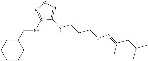 1-Dimethylamino-2-propanone O-[3-[[4-[(cyclohexylmethyl)amino]furazan-3-yl]amino]propyl]oxime 结构式