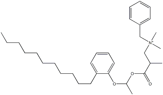 N,N-Dimethyl-N-benzyl-N-[2-[[1-(2-undecylphenyloxy)ethyl]oxycarbonyl]propyl]aminium 结构式