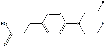 3-[p-[Bis(2-fluoroethyl)amino]phenyl]propanoic acid 结构式