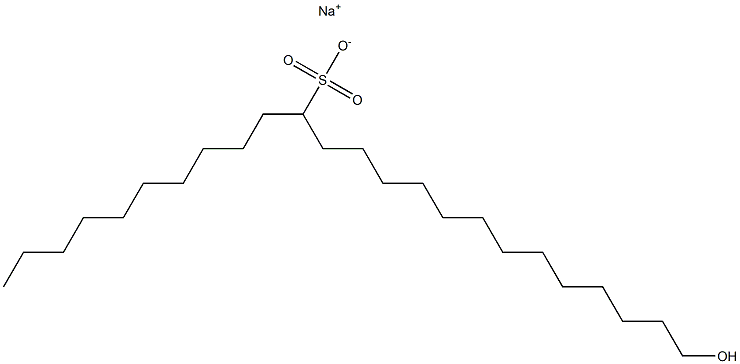 24-Hydroxytetracosane-11-sulfonic acid sodium salt 结构式