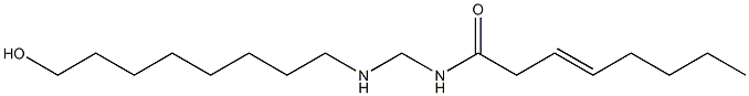 N-[[(8-Hydroxyoctyl)amino]methyl]-3-octenamide 结构式