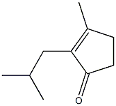 2-Isobutyl-3-methyl-2-cyclopenten-1-one 结构式