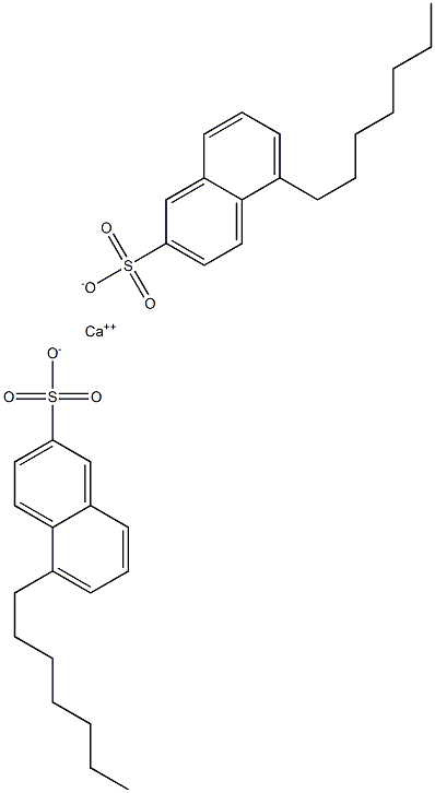 Bis(5-heptyl-2-naphthalenesulfonic acid)calcium salt 结构式