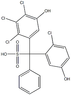 (2-Chloro-5-hydroxyphenyl)(2,3,4-trichloro-5-hydroxyphenyl)phenylmethanesulfonic acid 结构式