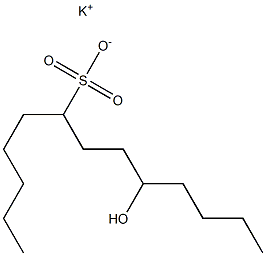 9-Hydroxytridecane-6-sulfonic acid potassium salt 结构式