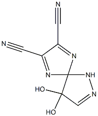 4,4-Dihydroxy-1,2,6,9-tetraazaspiro[4.4]nona-2,6,8-triene-7,8-dicarbonitrile 结构式