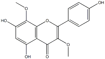 3,8-Dimethoxy-4',5,7-trihydroxyflavone 结构式