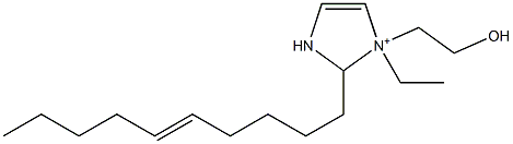 2-(5-Decenyl)-1-ethyl-1-(2-hydroxyethyl)-4-imidazoline-1-ium 结构式