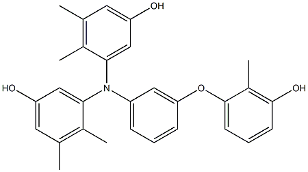 N,N-Bis(5-hydroxy-2,3-dimethylphenyl)-3-(3-hydroxy-2-methylphenoxy)benzenamine 结构式