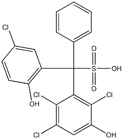 (3-Chloro-6-hydroxyphenyl)(2,3,6-trichloro-5-hydroxyphenyl)phenylmethanesulfonic acid 结构式