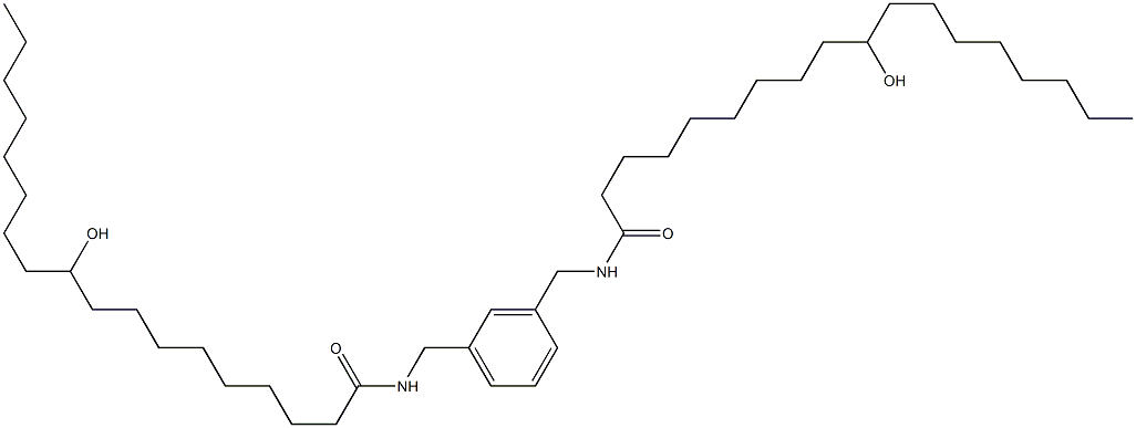 N,N'-(1,3-Phenylenebismethylene)bis(10-hydroxystearamide) 结构式