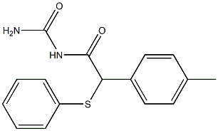 2-(4-Methylphenyl)-2-(phenylthio)-N-carbamoylacetamide 结构式