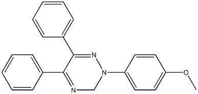 5,6-Diphenyl-2-(p-methoxyphenyl)-2,3-dihydro-1,2,4-triazine 结构式