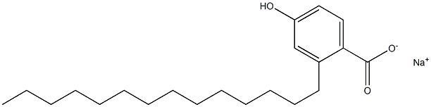 2-Tetradecyl-4-hydroxybenzoic acid sodium salt 结构式