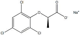 [R,(+)]-2-(2,4,6-Trichlorophenoxy)propionic acid sodium salt 结构式