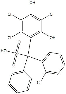 (2-Chlorophenyl)(2,3,5-trichloro-4,6-dihydroxyphenyl)phenylmethanesulfonic acid 结构式