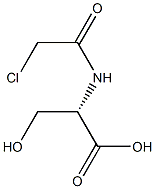 (S)-2-[(Chloroacetyl)amino]-3-hydroxypropanoic acid 结构式