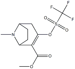 8-Methyl-3-trifluoromethanesulfonyloxy-8-aza-bicyclo[3.2.1]oct- 2-ene-2-carboxylic acid methyl ester 结构式