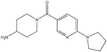 (4-AMINO-1-PIPERIDINYL)[6-(1-PYRROLIDINYL)-3-PYRIDINYL]-METHANONE 结构式