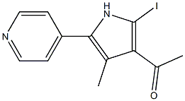 1-(2-iodo-4-methyl-5-(pyridin-4-yl)-1H-pyrrol-3-yl)ethanone 结构式