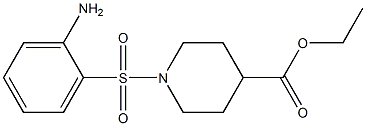 1-(2-Aminobenzenesulfonyl)piperidine-4-carboxylic acid ethyl ester 结构式