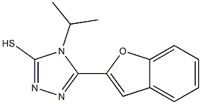 5-Benzofuran-2-yl-4-isopropyl-4H-[1,2,4]triazole-3-thiol 结构式
