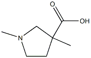 1,3-Dimethyl-pyrrolidine-3-carboxylic acid 结构式