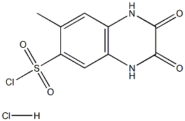 7-Methyl-2,3-dioxo-1,2,3,4-tetrahydro-quinoxaline-6-sulfonyl chloride hydrochloride 结构式