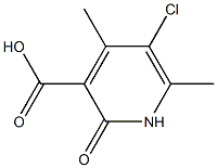 5-Chloro-4,6-dimethyl-2-oxo-1,2-dihydro-pyridine-3-carboxylic acid 结构式