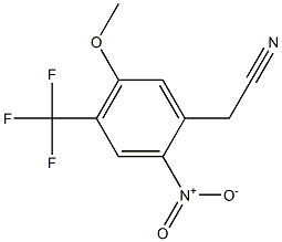2-[5-Methoxy-2-nitro-4-(trifluoromethyl)phenyl]-acetonitrile 结构式