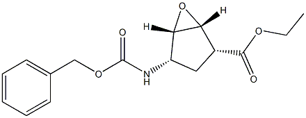 Ethyl (1R*,2R*,4S*,5S*)-4-(benzyloxycarbonylamino)-6-oxa-bicyclo[3.1.0]hexane-2-carboxylate 结构式