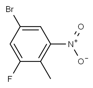 2-氟-4-溴-6-硝基甲苯 结构式