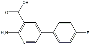 2-Amino-5-(4-fluorophenyl)nicotinic acid 结构式