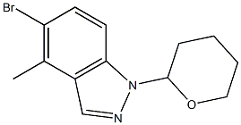 5-bromo-1-(tetrahydro-2H-pyran-2-yl)-4-methyl-1H-indazole 结构式