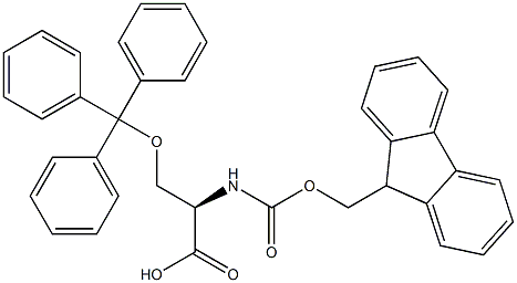 FMOC-O-三苯甲基-D-丝氨酸 结构式